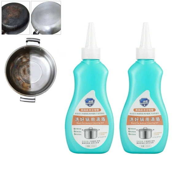 LHNFT Magic Gel Cleaner for Black Pot Bottom,150ml PotBottom Cleaning Gel, Stainless Steel Cleaner for Bottom of Pots and Pans, PotGelCleaner Effortless for Burned Cookware
