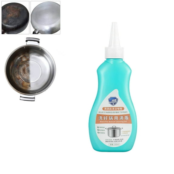LHNFT Magic Gel Cleaner for Black Pot Bottom,150ml PotBottom Cleaning Gel, Stainless Steel Cleaner for Bottom of Pots and Pans, PotGelCleaner Effortless for Burned Cookware