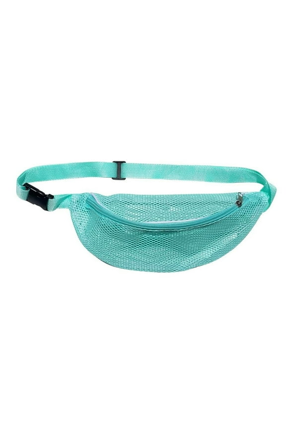 Mesh Beach Bag for Kids, Shell Bags for Beach, Fanny Pack Shell Bags for Picking Up Shells with Adjustable Straps for Collecting Seashells Rocks for Boys Girls - Beach Vacation Essentials