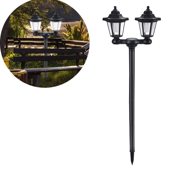 LHNFT Outdoor Solar Lights - Small Floor Lamp Decorative Post Lights Which Can Last Up to 12 Hours of Lighting Waterproof Solar Garden Lights for Patio, Garden, Backyard, Black
