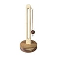 thumbnail image 1 of LHNFT Paper Towel Holder Countertop,Wood Standing Paper Towel Roll Stand with Anti-Slip Weighted Wooden Base, Rustic Paper Towel Holder for Kitchen Bathroom, 1 of 5