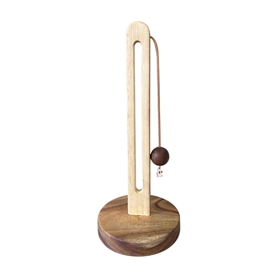 LHNFT Paper Towel Holder Countertop,Wood Standing Paper Towel Roll Stand with Anti-Slip Weighted Wooden Base, Rustic Paper Towel Holder for Kitchen Bathroom