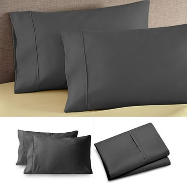 LHNFT Parima Egyptian Cotton Pillowcase Set of 2, Extra-Long Staple, Double Hem-Stitched, Side Envelope Enclosure, 2 Pillowcases, 20x30 Inch