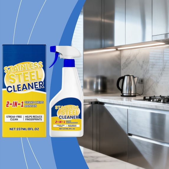 LHNFT Professional Cleaner for Stainless Steel,for Home and Kitchen Use,Stainless Steel Cleaner Polish Spray Removes Fingerprints, Water Marks, and Grease
