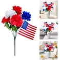 thumbnail image 1 of LHNFT Red White Blue Flowers for 4th of July Decorations, America Flags Patriotic Artificial Flowers, Indoor Artificial Spring Summer Bouquet Table Party Supplies Home Decor, 1 of 6