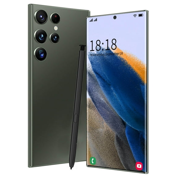 LHNFT S23 4G Android Smartphones with Headset, 6.79" HD Full-Screen Phones, 3GB RAM + 64G ROM, Dual Sim Unlocked Cell Phones, Triple Card Slots, 4600mAh Battery, Face Unlock on Clearance (Gray)