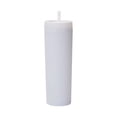 thumbnail image 1 of LHNFT Skinny Tumbler with Lids and Straws, 16Oz Matte Skinny Tumbler Bulk, Reusable Pastel Acrylic Tumbler, Double Wall Plastic Tumbler for Cold Hot Drinks, Coffee DIY, 1 of 1