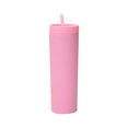 thumbnail image 1 of LHNFT Skinny Tumbler with Lids and Straws, 16Oz Matte Skinny Tumbler Bulk, Reusable Pastel Acrylic Tumbler, Double Wall Plastic Tumbler for Cold Hot Drinks, Coffee DIY, 1 of 1