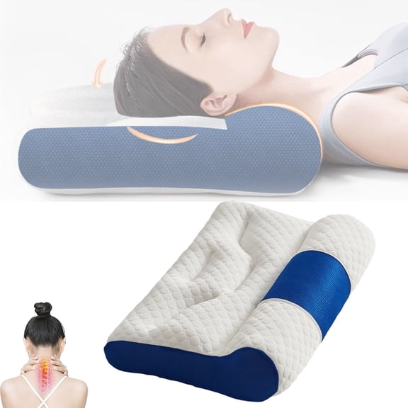 LHNFT Sleep Enhancing Cervical Support Comfort Goose Down Pillow, 2025 New Cervical Neck Pillow for Sleeping, Ergonomic Sleep Enhancing Cervical Support Pillow