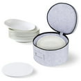 thumbnail image 1 of LHNFT Storage Containers, Hard Shell Case for Organizing, Stackable Moving Storage Box with Felt Plate Dividers for Dishes, Glasses, Mugs (Plate Set), 1 of 5