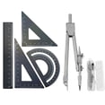 thumbnail image 1 of LHNFT Student Geometry Math Set, Drawing Compass and Triangular Ruler Set of 4, Office School Supplies, 1 of 6