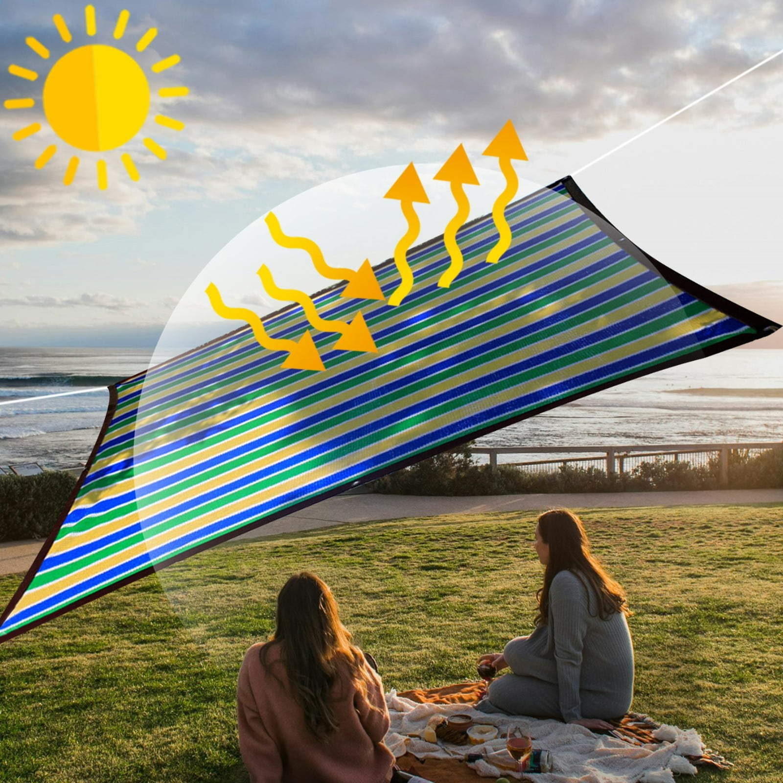 LHNFT Sun Shade Mesh for Outdoor Spaces, 118.1 x 118.1 Inch, UV Resistant,with Grommets Shade Cloth for Greenhouse,Garden, Patio,Vegetables,Plants Cover and Chicken Coops