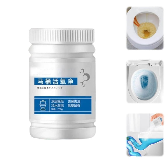 LHNFT Toilet Cleaner, 2025 Upgrade Toilet Active Oxygen Agent Cleaner, Automatic Foaming Cleaners for Squatting Pans,Urinals,Washbasins,Pipe and Tile Walls, 250g