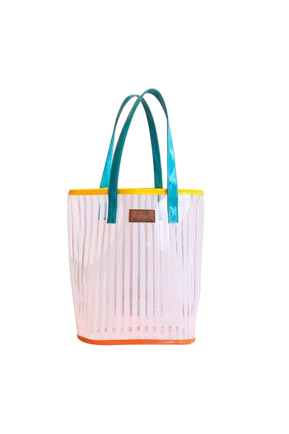 Tote Bag Makeup Clear Toiletry Bag Handle Travel Packing Organizers Bag PVC Carry Pouch Wash Bag, Beach Bag