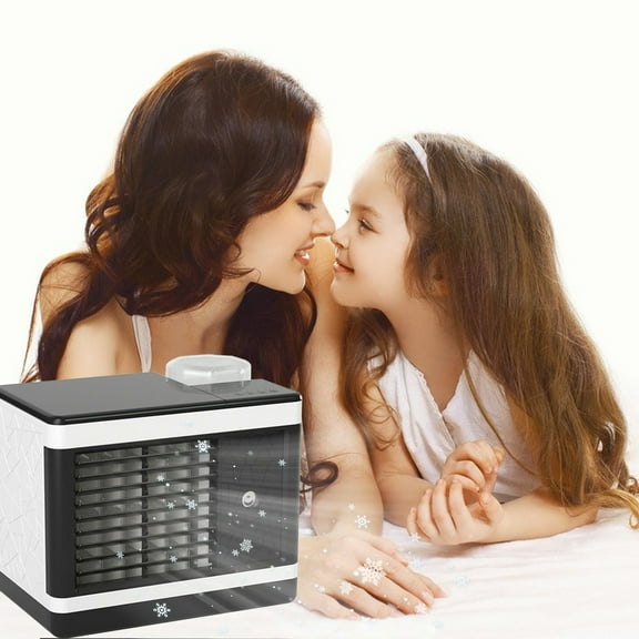 LHNFT USB Portable Air Conditioners, Evaporative Air Cooler, 3-Speed Fan Humidify 240ML Spray HumidificationMini Air Conditioner for Room Car Camping