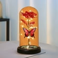 thumbnail image 1 of LHNFT Valentine's Day Rose Gifts for Women Butterfly Rose in Glass Dome, Forever Light Up Rose Birthday Gift for Mom Rose Gifts for Thanksgiving Christmas Mothers Day Valentines Day Gifts for Her, 1 of 9