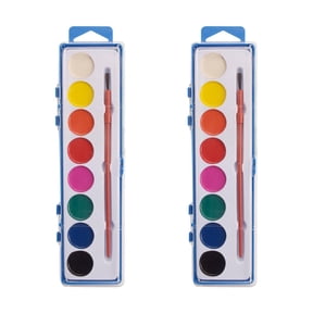LHNFT Watercolor Paint Set Bulk,2 Pack,8 Colors Watercolors Paint with Paintbrush.Washable Watercolor Paint Set Kids for Parties,Birthday Party Favor,valentines for Kids Classroom