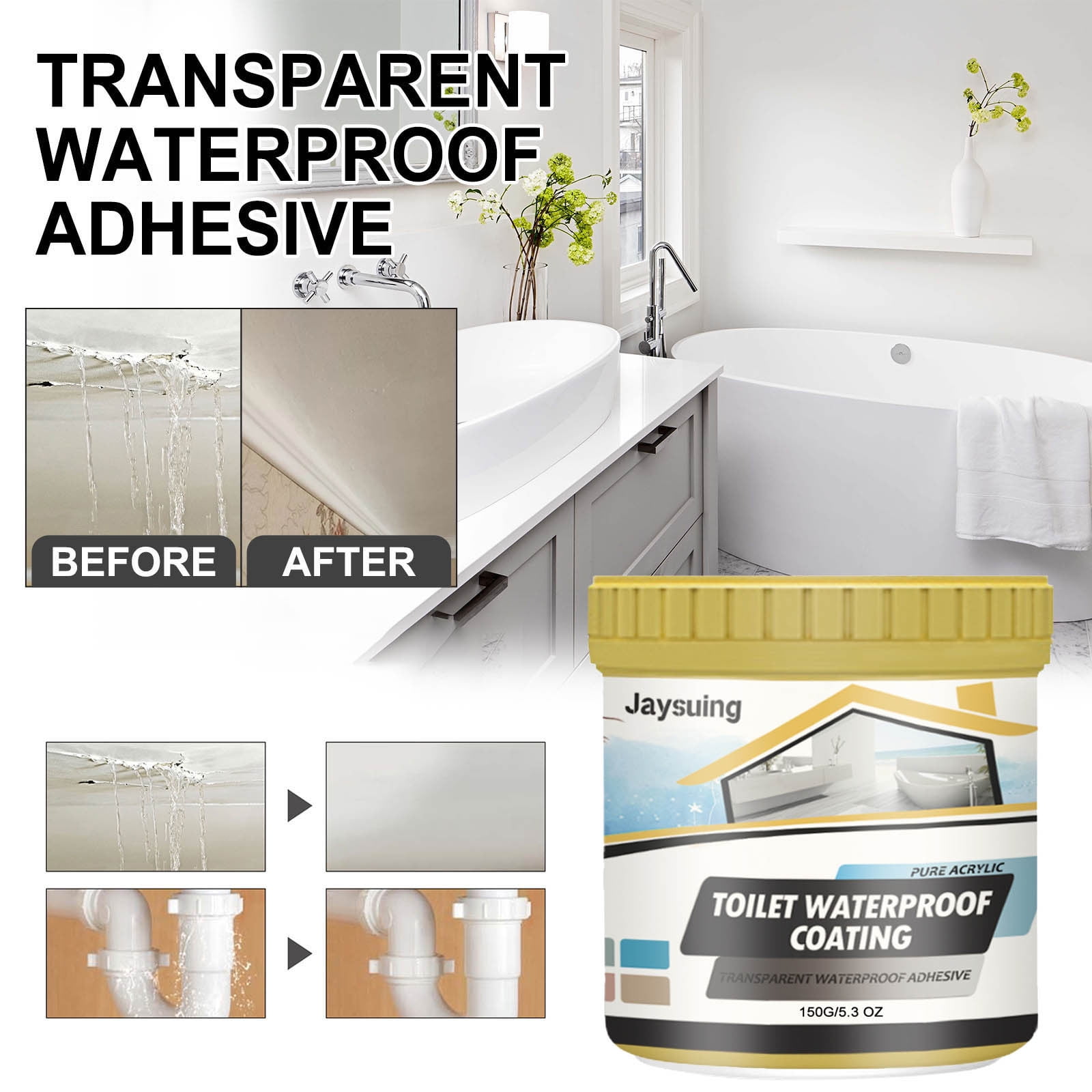LHNFT Waterproof Insulating Sealant Glue, 150g Invisible Waterproof Agent, Invisible Waterproof ...