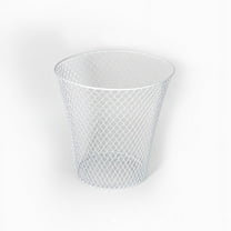 LHNFT Wire Mesh Round Waste Basket, Fashion Design 9 inches Lightweight Trash Can, Open Top Wastebasket, Recycling Bins, Desk Office School Garbage Cans Home Essential and Custom Storage Carrier