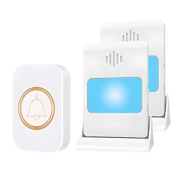 LHNFT Wireless Doorbell with Vibrator & Flashing Light,Visual & Tactile Alert,Long Range,Rechargeable Receiver