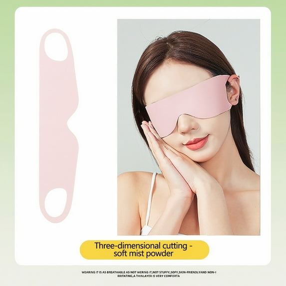 LHNFT Zero Pressure Eye Masks for Sleep, Lightweight Breathable Blockout Eye Mask with Ear Hanging Elastic Strap for All Sleep Positions, Gifts for Men/Women, Cooling Eye Blinder of Travel Pink