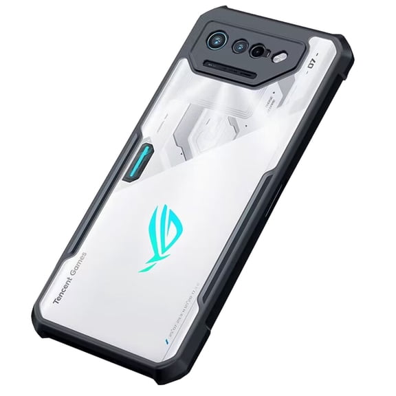 LHNUNP Case for ASUS ROG Phone 8, Slim Shockproof Hard PC Cover with Camera Protection, Anti-Scratch Protective Case, Black
