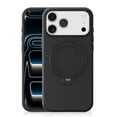 thumbnail image 1 of LHNUNP Magnetic Case for iPhone 12 Pro Max, MagSafe-Compatible Fabric Slim Lightweight Shockproof Cover with Stand and Camera Protection, Black, 1 of 7