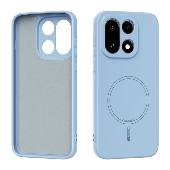 LHNUNP Magnetic for OnePlus 15 Case Compatible with MagSafe, Slim Silicone Liquid Full Camera Protection Skin-Friendly Shockproof Anti-Scratch Case, Sky Blue