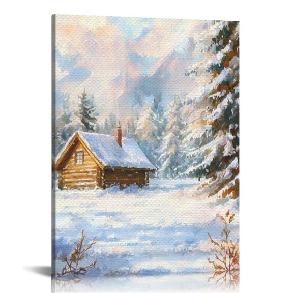 LHONGY Blue Tree of Life Canvas Wall Art Bedroom Wall Decor Living Room Forest Wall Art Office Kitchen Paintings Artwork Modern Fog 12x16 in