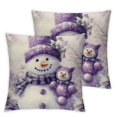LHONGY Christmas santa snowman throw pillow covers Christmas tree balls