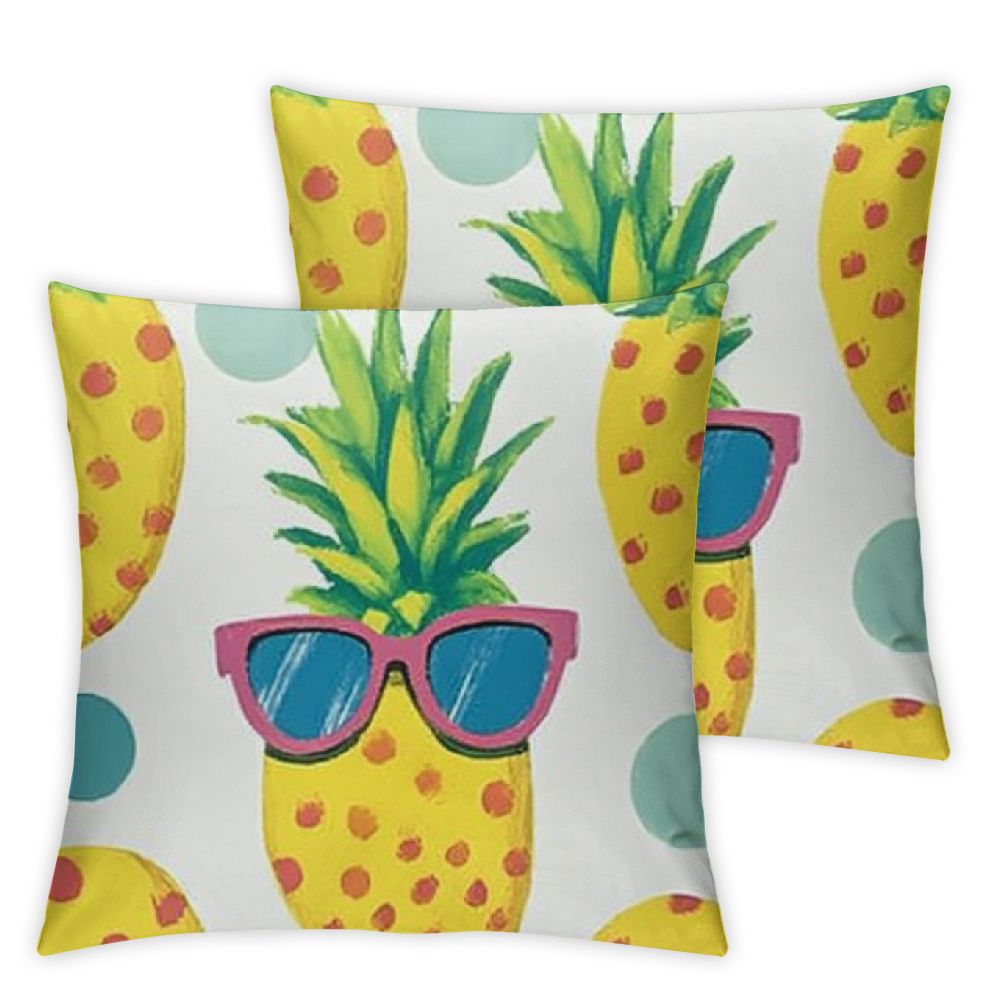 LHONGY Decorative Glasses Cartoon Pillow Covers Square Pillowcase with