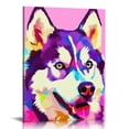 thumbnail image 1 of LHONGY Dog Decor Dog Wall Art Husky Wall Art Poster Animal Wall Decor Animal Pictures Animals Canvas Wall Art Pet Art Husky Art Dog 12x16 in, 1 of 5