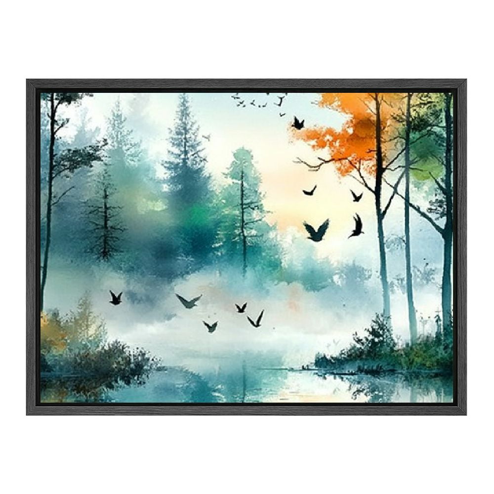 LHONGY Forest Paint by Numbers Kit for Adults, Watercolor Landscape DIY