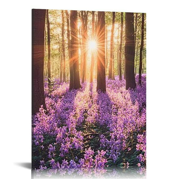 LHONGY Four Season Canvas Wall Art Forest in Spring Summer Autumn Winter Picture Prints Modern Wall Artwork for Living Room Bedroom 12x16 in