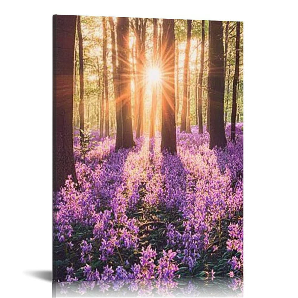 LHONGY Four Season Canvas Wall Art Forest in Spring Summer Autumn ...