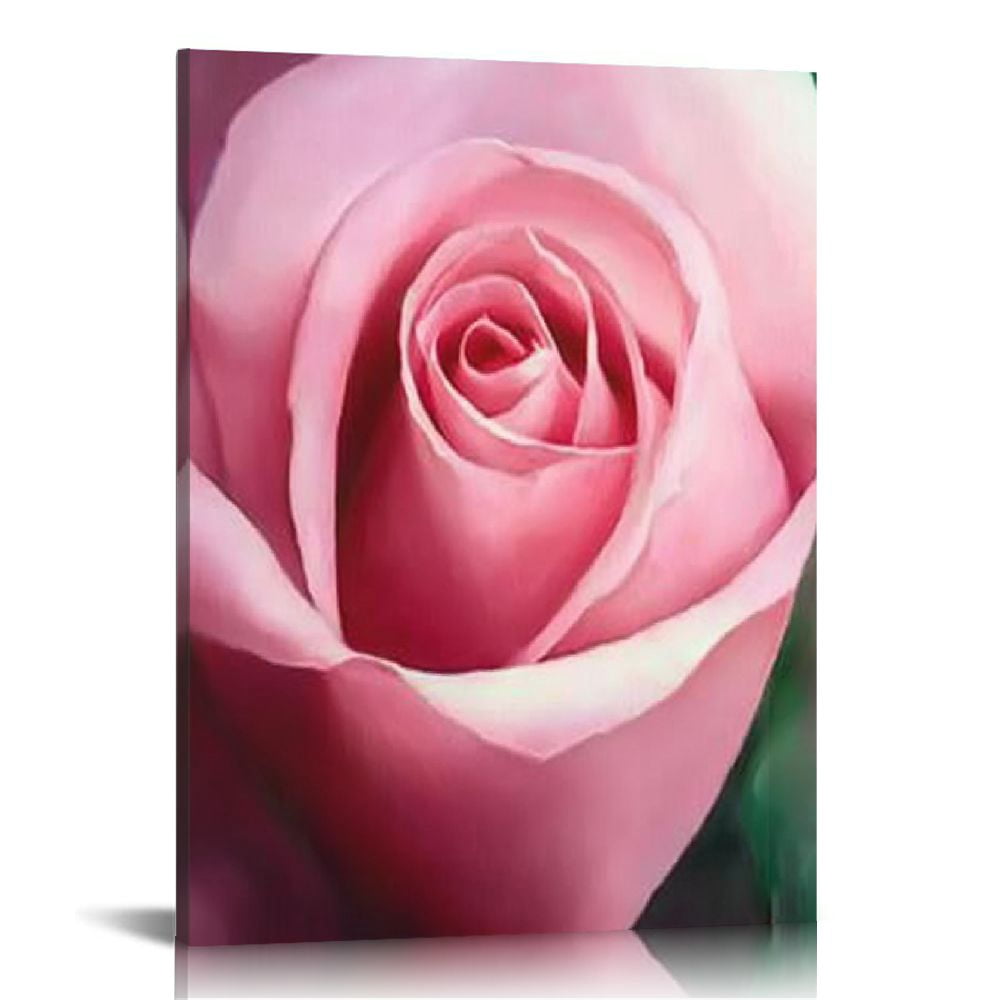 LHONGY Girls Bedroom Decor Light Pink Rose Wall Art Room Decorations ...