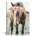 thumbnail image 1 of LHONGY Horses Wall Art &amp; Decor - Horse Wall Art - Horse Decor - Farmhouse Barn Wall Decor for Girls Bedroom Teens Room Living room 16x20 in, 1 of 5