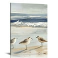 thumbnail image 1 of LHONGY Sandpipers Grazing Sea Shore Canvas Wall Art, Design by Swatland 12x16 in, 1 of 5