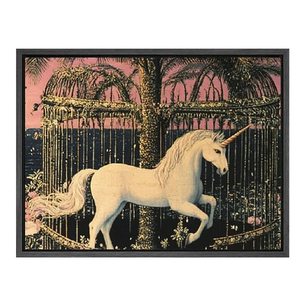 LHONGY Vintage Unicorn Poster - Retro Unicorn in Captivity Print ...