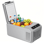 LHRIVER 19QT(18L) Dual-Power Car Refrigerator -4°F~68°F, 12V/24V DC & 100-240V AC Mini Electric Cooler  for RV, Camping, Travel, Truck