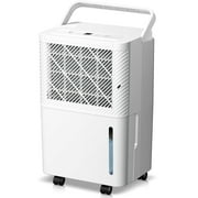 LHRIVER 8 Pint  Dehumidifiers with Drain Hose, 750 Sq. ft Coverage Area, 24H Timer, Portable Design with Handle for Bathroom and Bedroom