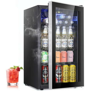 Premier Flame Beverage Mini Fridge Appliance Refrigerator Locking Glass  Door