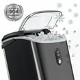 thumbnail image 1 of LHRIVER 35Lbs Nugget Ice Maker, Ready in 6 Mins with Self-Cleaning, Stainless Steel Black, Home/Office/Bar, 1 of 10