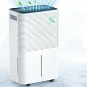 LHRIVER 46 Pint Dehumidifiers with Drain Hose, Cover up 2,100 Sq. ft, Auto Defrost& Drain, 24H Timer