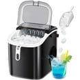 thumbnail image 1 of Electactic Countertop Ice Maker, Portable Ice Machine with Handle, 26Lbs/24H, 9Pcs/6Mins, One-Click Operation Ice Makers, with Ice Scoop and Basket, for Kitchen/Bar/Party - (Black), 1 of 7