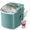 thumbnail image 1 of Electactic Countertop Ice Maker Portable Ice Machine with Handle, Self-Cleaning Ice Makers, 26Lbs/24H, 9 Ice Cubes Ready in 6 Mins for Home Kitchen Party Bar Green, 1 of 7
