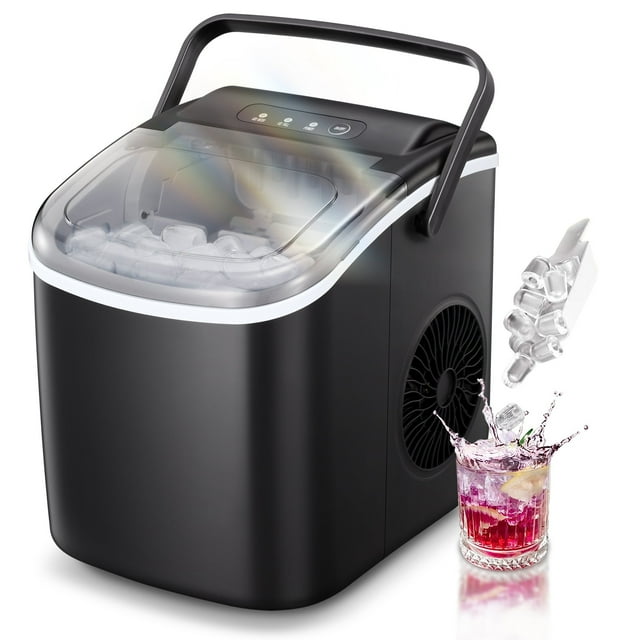LHRIVER Countertop Ice Maker, SelfCleaning Portable Ice Maker Machine