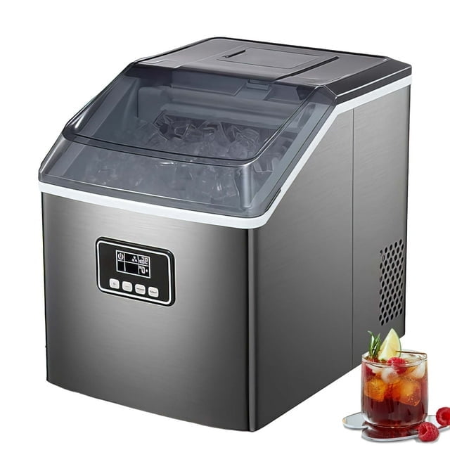 LHRIVER Ice Maker Machine,40LBS/24H, Portable Ice Cube Makers, Self