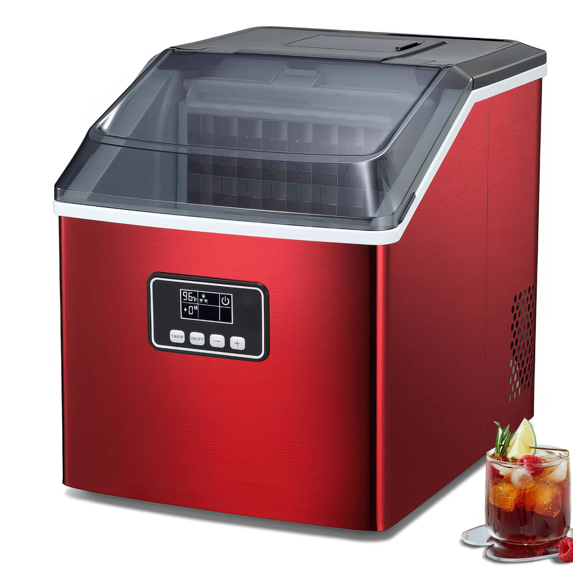 LHRIVER Ice Maker Machine,40LBS/24H, Portable Ice Cube Makers, Self