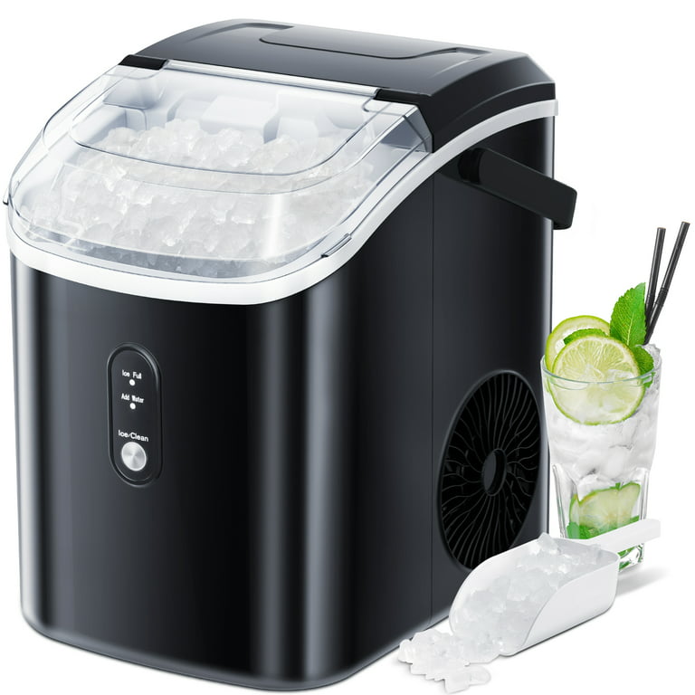 Ice Makers Countertop Nugget Ice Cubes, Portable Ice Maker, Self Cleaning  Pebble Ice Machine, 33lbs/24h, Lower Noise, Small Sonic Ice Maker for Home